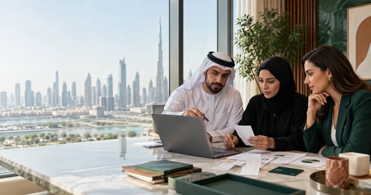 UAE professional-services project director and finance manager reviewing billing leakage and unbilled work.
