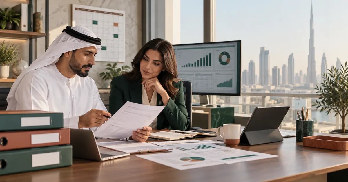 UAE subscription finance team reviewing contracts, service periods and a deferred-revenue roll-forward.