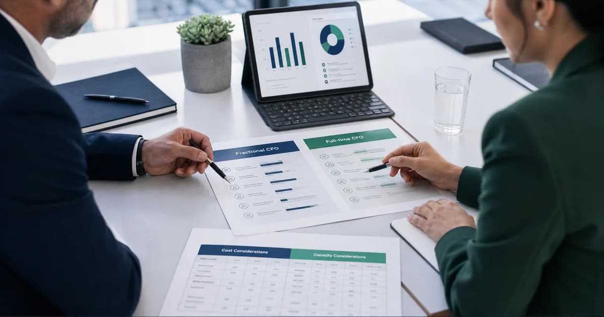A neutral comparison of fractional and full-time CFO responsibilities, capacity and engagement models.