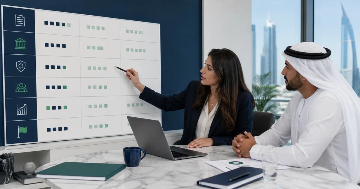 A client and finance adviser sizing bookkeeping effort from transactions, accounts and reporting needs.