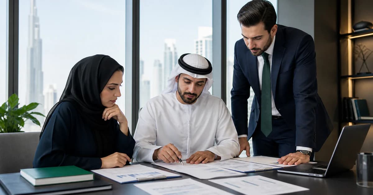 A UAE tax team reviewing an error register, return reconciliations and correction evidence.