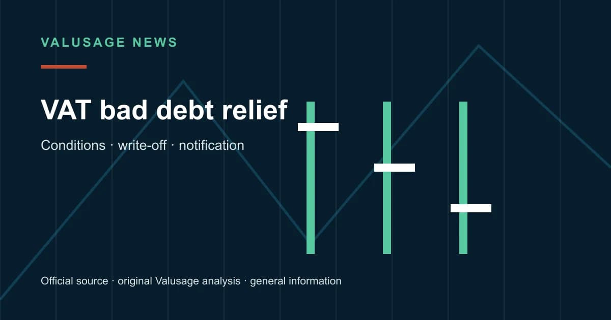 Valusage decision visual for UAE VAT bad debt relief: an evidence review before adjustment