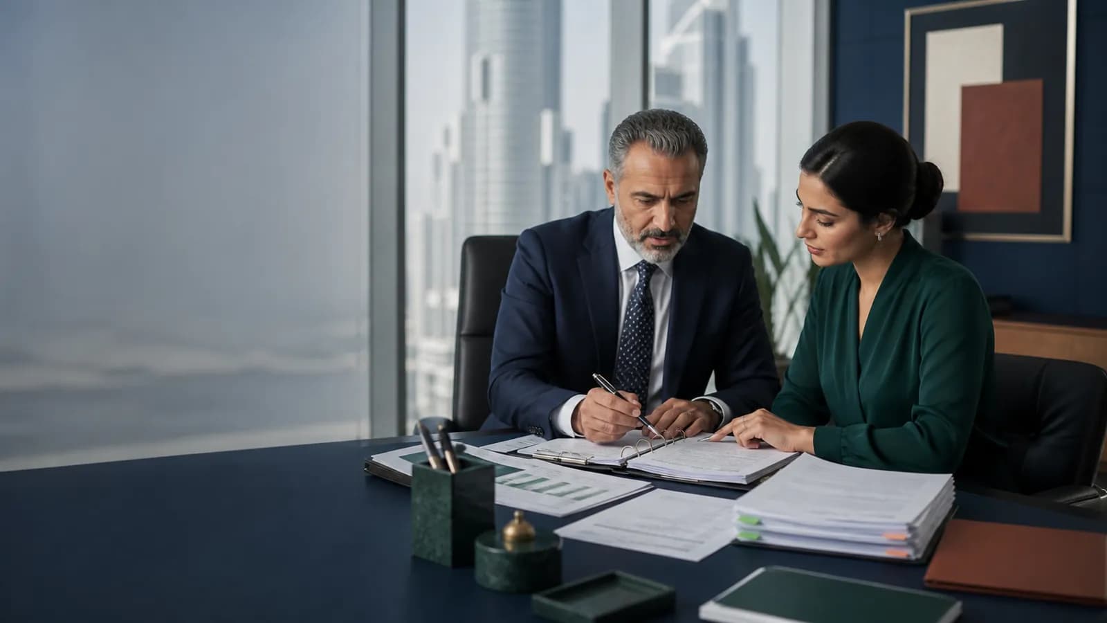 A Corporate Tax return sign-off review with accounting records and an evidence checklist.