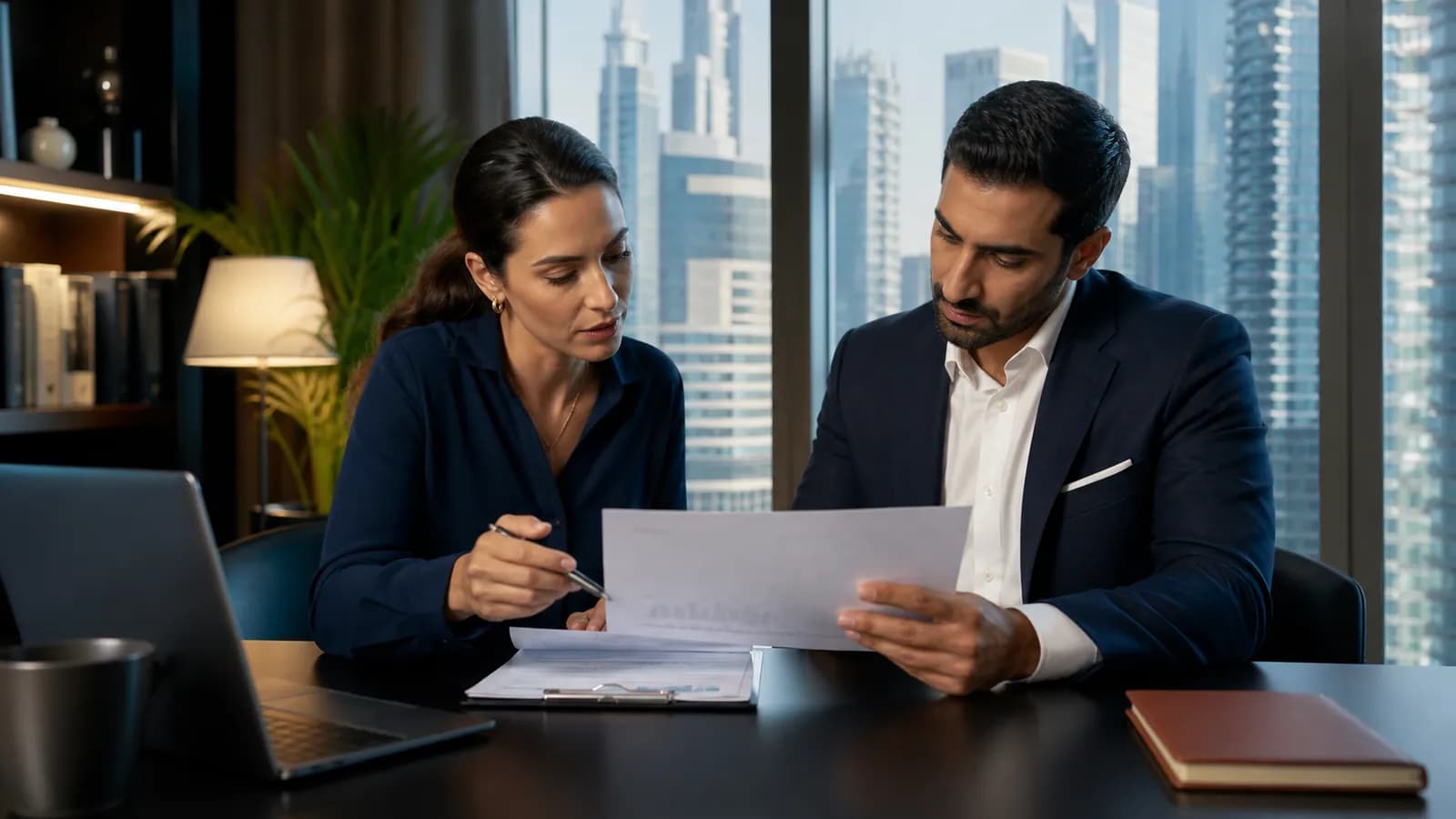 An owner-manager and tax adviser reviewing Small Business Relief readiness.