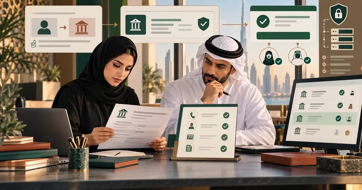 UAE finance preparer and independent reviewer validating a supplier bank-account change, callback evidence and payment beneficiary