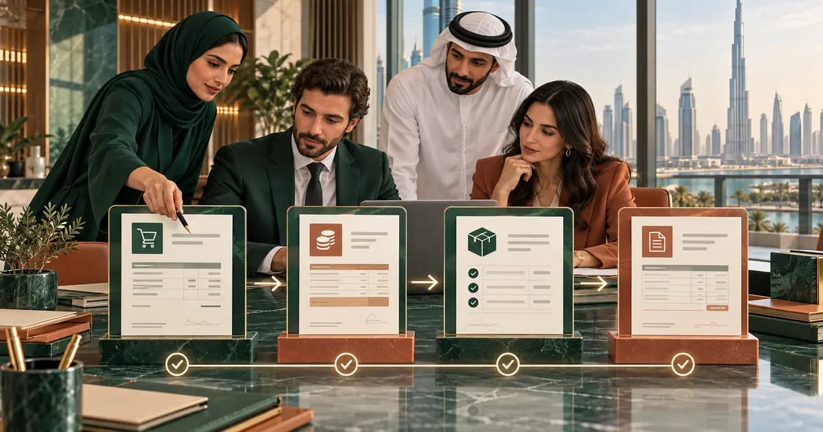 Finance analyst matching an approved supplier advance to a purchase order, delivery and invoice
