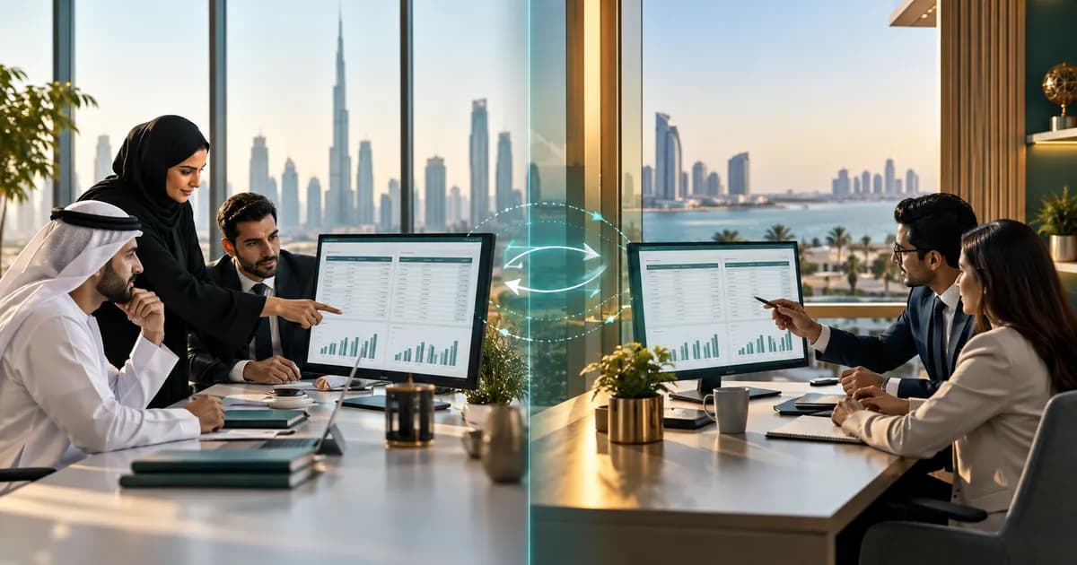 Group finance teams comparing reciprocal intercompany balances and resolving differences