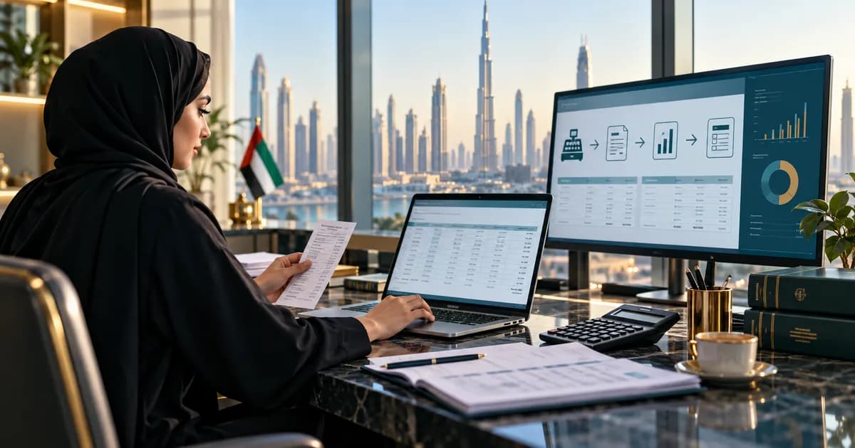 UAE finance team tracing sales-system transactions into VAT return totals