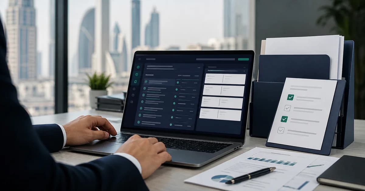 A finance professional reviewing exceptions after routine reconciliation work.