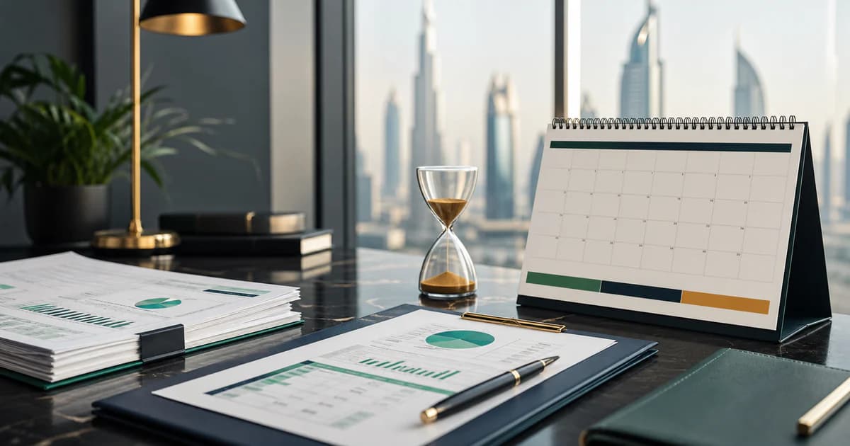 A UAE Corporate Tax filing calendar and return evidence reviewed against due dates.