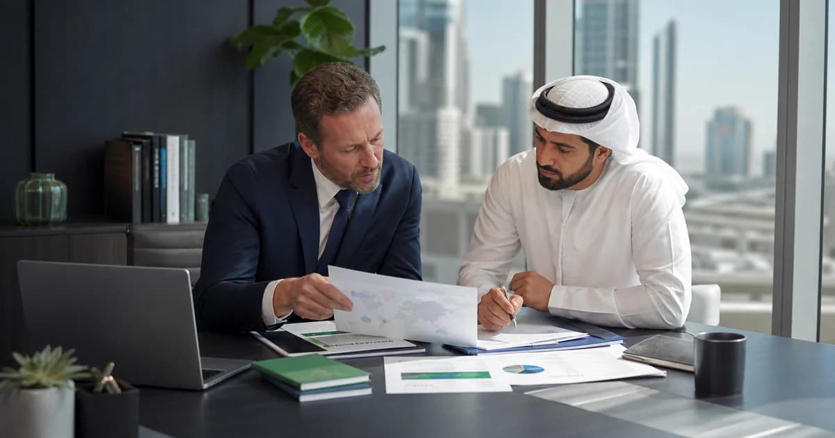 A cross-border business owner and adviser reviewing corporate residency evidence and treaty documentation.