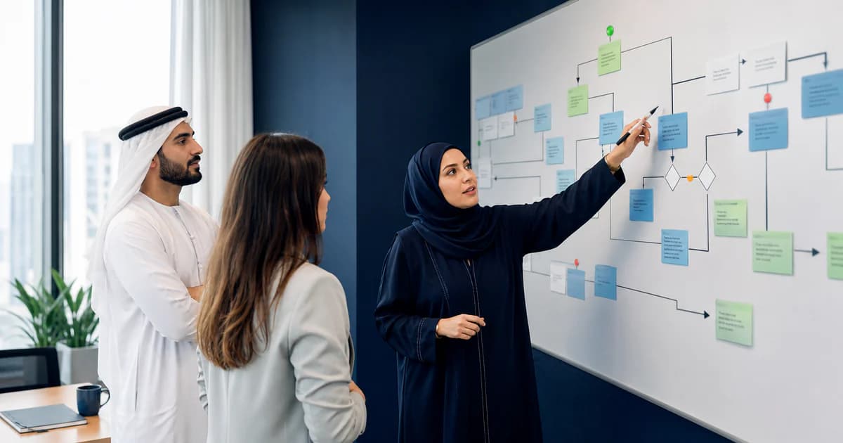 A UAE operations team mapping manual handoffs, exceptions and workflow-automation candidates.