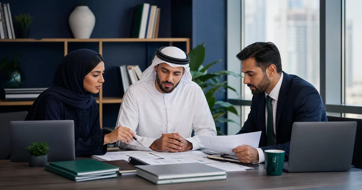A UAE payroll team reconciling employee records, payroll calculations and wage-payment files.